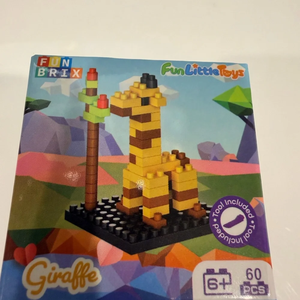 15 Giraffe Building Blocks Toy - Yellow